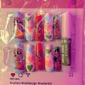 puff press on nails